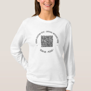 T - Shirt für die QR-Codeprüfung Info Benutzerdefi