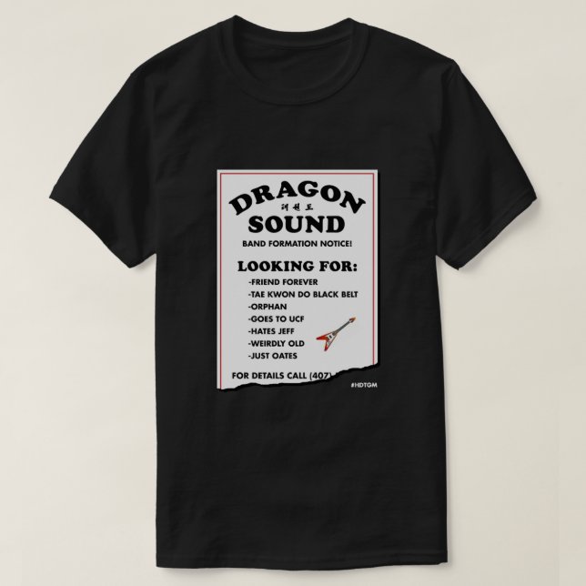 T - Shirt für die Rekrutierung von Dragon Sound Ba (Design vorne)