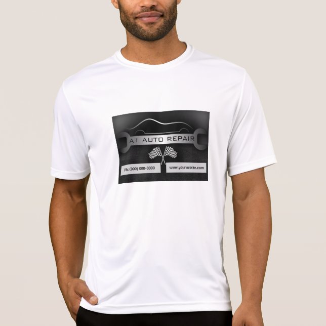 T-Shirt für die Reparatur mobiler mechanischer Aut (Vorderseite)