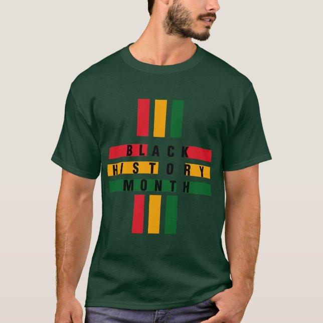 T - Shirt für die schwarze Geschichte Monat Afrika (Vorderseite)