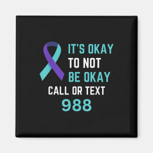 T-Shirt für die Selbstmordpräventions-Hotline 988 Magnet