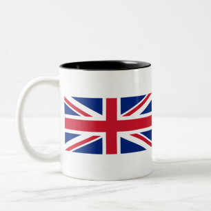 T - Shirt für die Vintage Union Jack Flag Zweifarbige Tasse