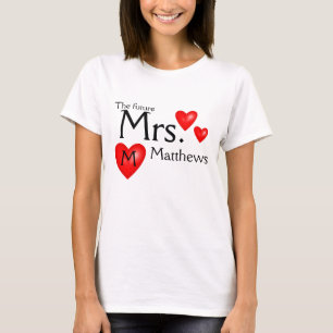 T-Shirt für die zukünftige Mrs. Name Braut