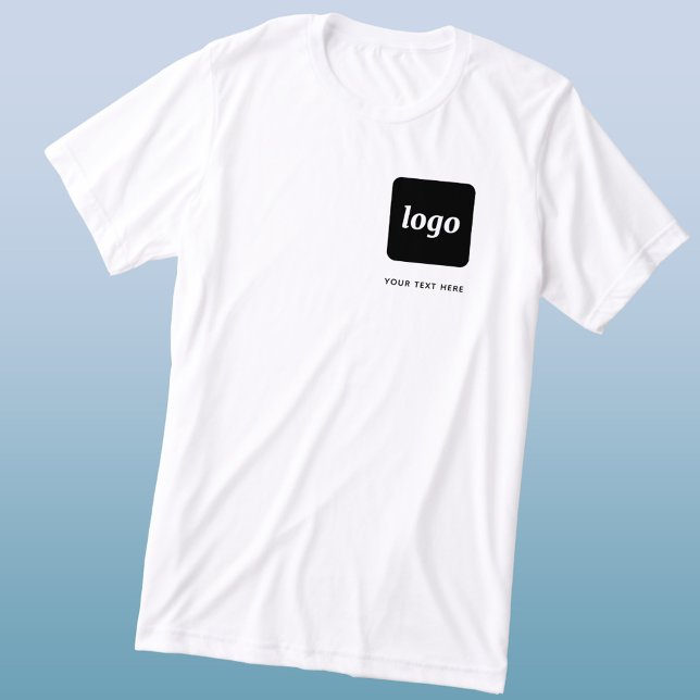T - Shirt für einfache Logos und Textdateien (Simple logo with custom text business branding promotional triblend t-shirt)