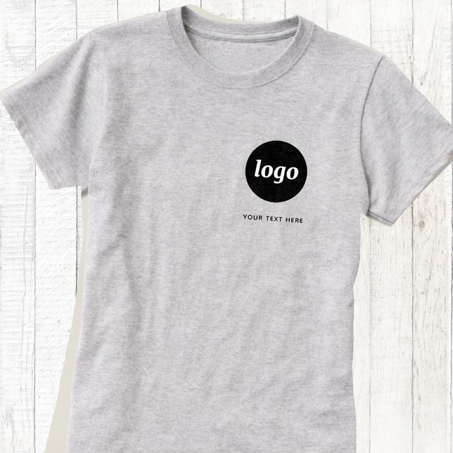 T - Shirt für einfache Logos und Textdateien (Logo with custom text business branding promotional t-shirt)