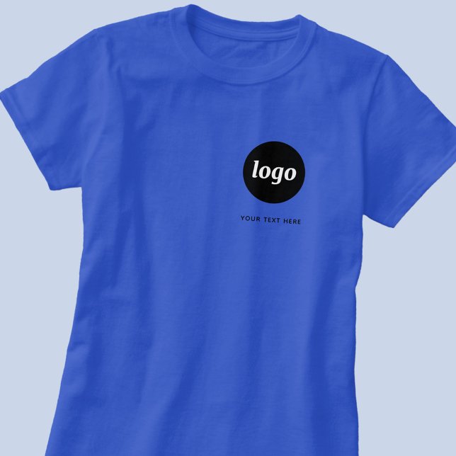 T - Shirt für einfache Logos und Textdateien (Logo with custom text business branding promotional t-shirt)