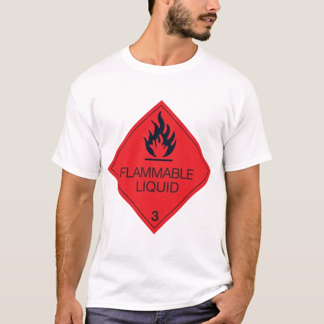 T - Shirt für entzündbare flüssige Mens (Vorderseite)