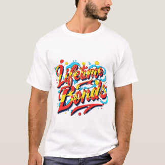T-Shirt für farbenfrohe, miteinander verbundene He