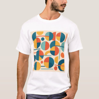 T - Shirt für farbige geometrische Kreise und Lini