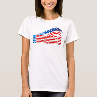 T-Shirt für Frauen - AMERIKA in Sternen Streifen