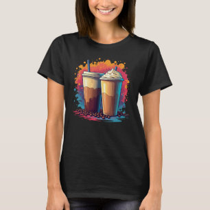 T - Shirt für Frauen (Hot & Iced Coffee Graphic)