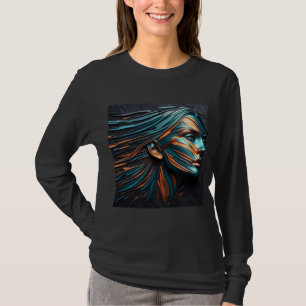 T - Shirt für Frauen, lange Schlange 38