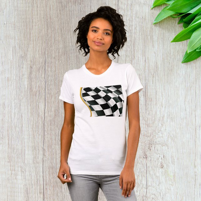 T - Shirt für Frauen mit kontrollierter Flagge (Von Creator hochgeladen)