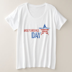 T - Shirt für Frauen mit Plus-Größe - 4. Juli