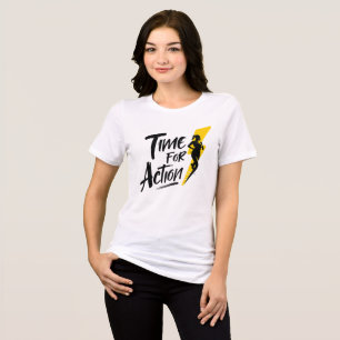 T-Shirt für Frauen "Zeit zum Handeln" Mutige Mot Tri-Blend Shirt