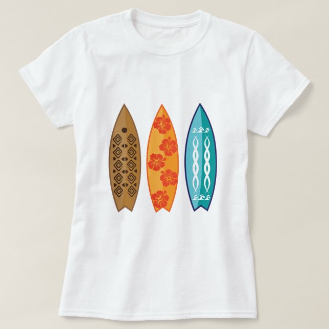 T - Shirt für Frauensurfboards (Design vorne)