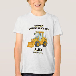 T-Shirt für Geburtstagsjungen unter Bau 🚧 Tri-Blend Shirt