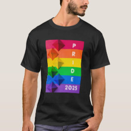 T - Shirt für geometrische Origami-Regenbogenfarbe