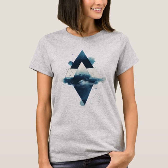 T - Shirt für geometrische Wasserelemente (Vorderseite)