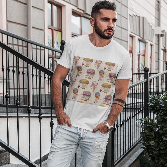 T - Shirt für gestreifte Heißluftballons (Von Creator hochgeladen)