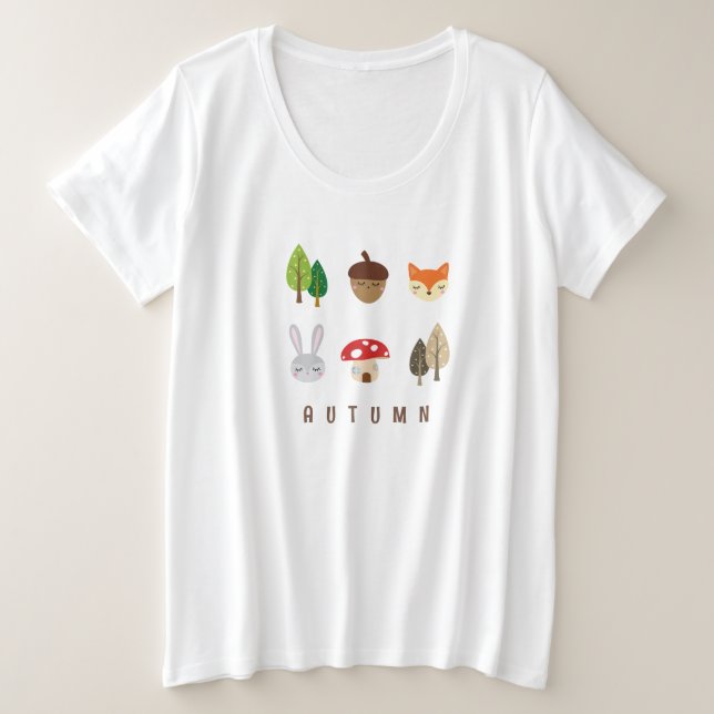 T - Shirt für Herbstfrauen fallen (Design vorne)