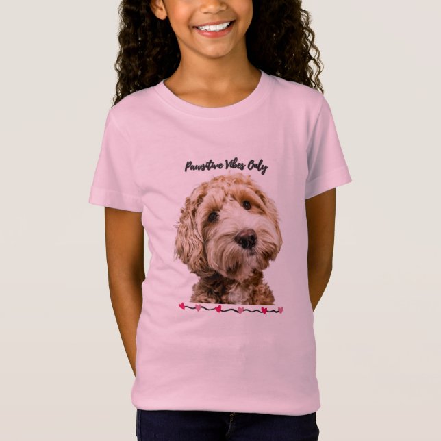 T - Shirt für Hunde Nur Pawsitive Bilder (Vorderseite)