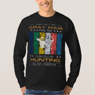 T-Shirt für Jagd-Enthusiasten - Graues Haar, Präzi