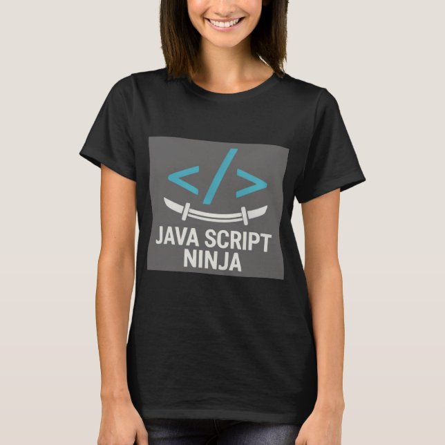 T-Shirt für JavaScript-Ninja-Damen in lockerer Pas (Vorderseite)