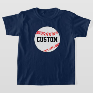 T-Shirt für Jungen mit individuellem Baseball-Farb