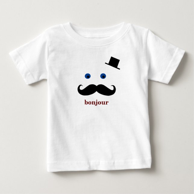 T - Shirt für Kinder - Bonjour Deep Red (Vorderseite)
