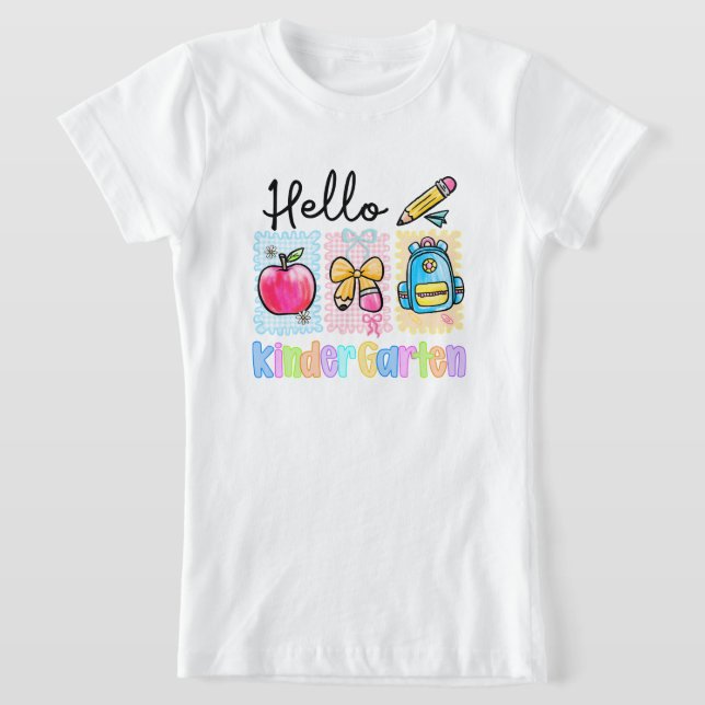 T-Shirt für Kinder Hallo Kindergarten (Ablage )