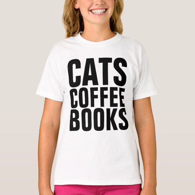 T - Shirt für Kinder, KATZKAFFEE-BÜCHER (Vorderseite)