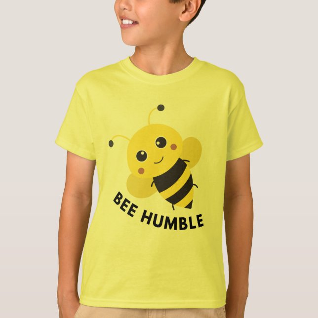 T-Shirt für Kinder sei bescheiden (Vorderseite)