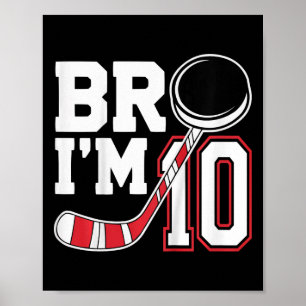 T-Shirt für Kinder zum 10. Geburtstag für Hockeysp Poster