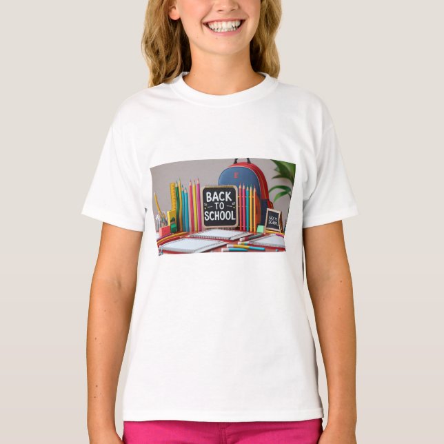 T-Shirt für Kinder - Zurück zur Schule (Vorderseite)