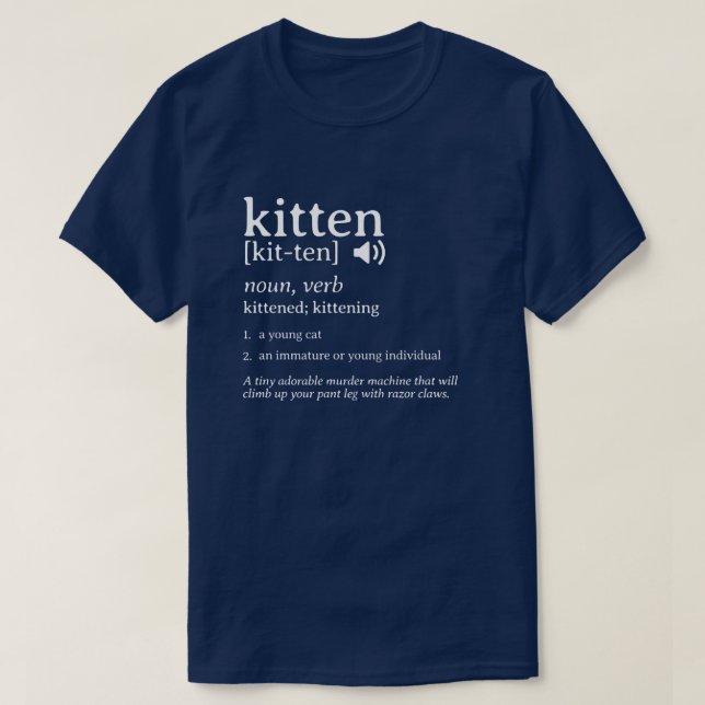 T - Shirt für Kitten Definition (Design vorne)