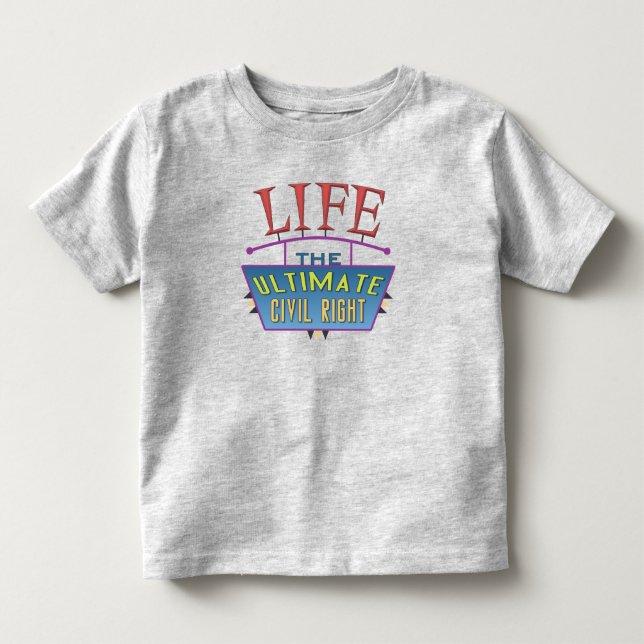 T-Shirt für Kleinkinder mit einer pro-life-Botscha (Vorderseite)