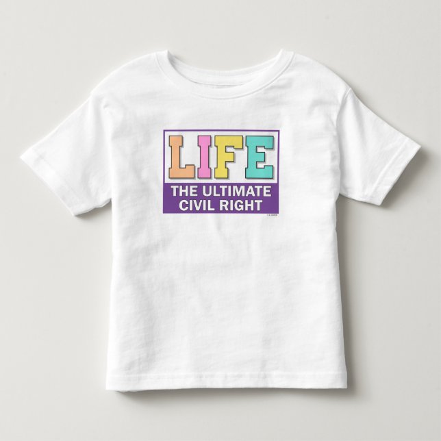 T-Shirt für Kleinkinder mit einer pro-life-Botscha (Vorderseite)