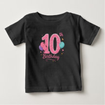 T-Shirt für Kleinkinder zum 10. Geburtstag