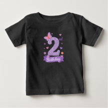 T-Shirt für Kleinkinder zum 2. Geburtstag mit Schm