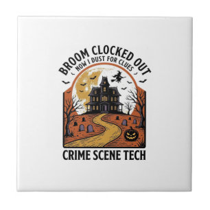 T-Shirt für Kriminaltechniker Lustiges Halloween-G Fliese