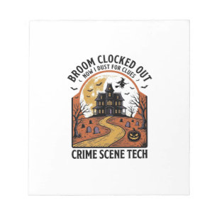 T-Shirt für Kriminaltechniker Lustiges Halloween-G Notizblock