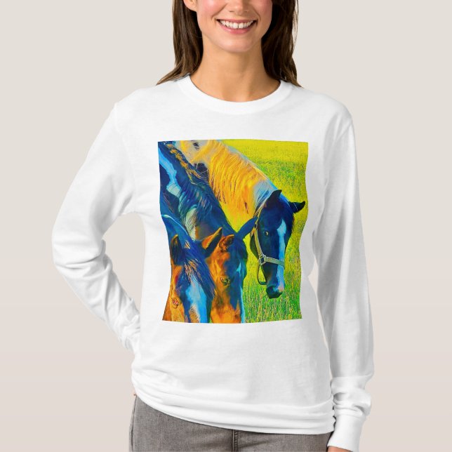 T - Shirt für langärmelige Ladys (Vorderseite)