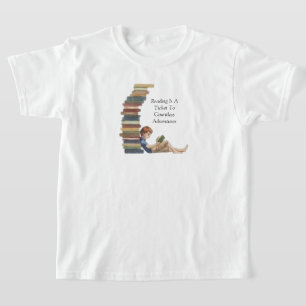 T-Shirt für lesende Kinder