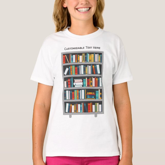 T-Shirt für Leser - Bücherwurm (Vorderseite)