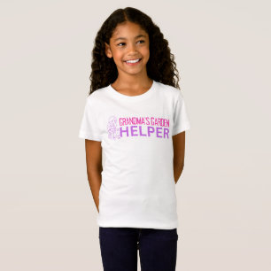 T-Shirt für Mädchen, die ihrer Oma im Garten helfe
