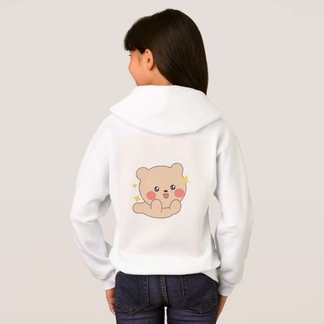 T-Shirt für Mädchen Hoodie (Schwarz voll)