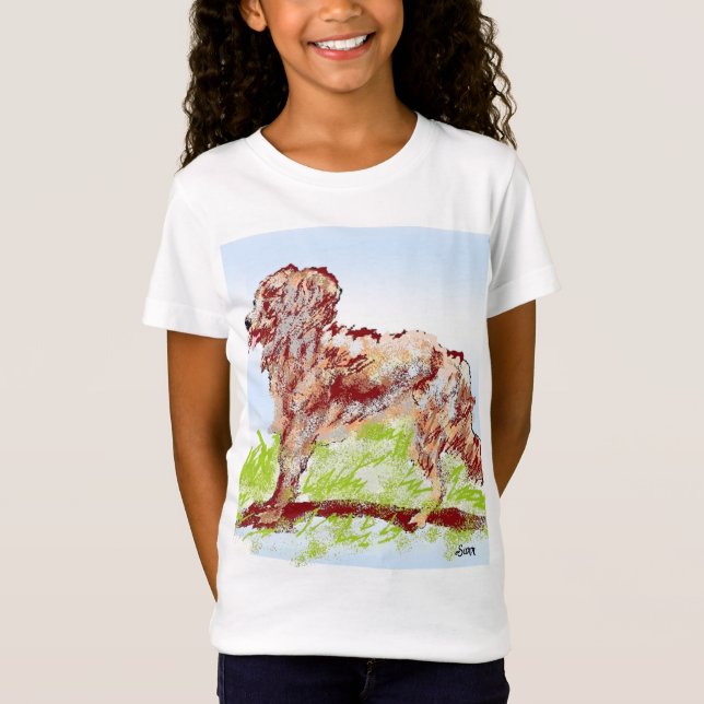 T-Shirt für Mädchen: Irischer Setter (Vorderseite)