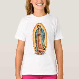 T-Shirt für Mädchen mit Bild der seligen Jungfrau