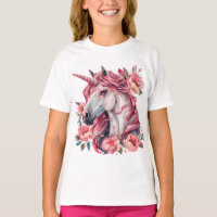 T - Shirt für Mädchen mit Einhorn.